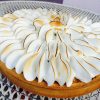 Tarte à la rhubarbe meringuée