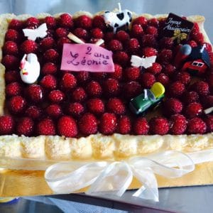 Bavarois vanille framboise
