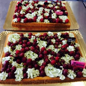 Tarte pistache framboise