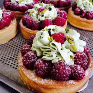 Tartelette framboise pistache