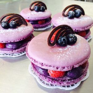 Macarons myrtille