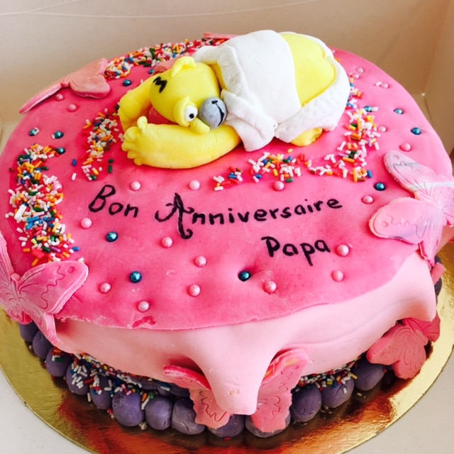 Gateau Simpsons Cake Design Pate A Sucre Les Delices De Mary